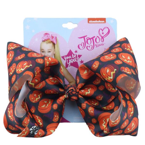 

jojo siwa hair bow halloween jojo bow 8inch boutique ribbon accessories for girls baby toddlers kids, Slivery;white