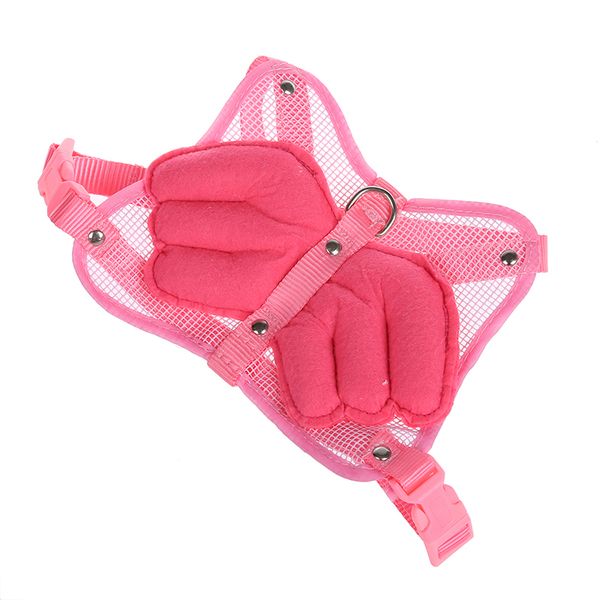 

angel wings puppy dog leashes adjustable walking harness sizes m - pink