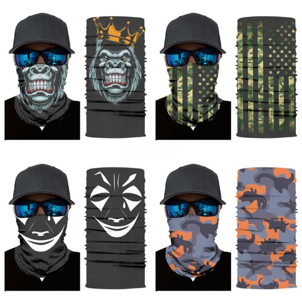 

msjzu women magic mask magic mask spots protection camouflage sun szalik komin face skull scarf men skull scarf bandanas windproof#289, Blue;black