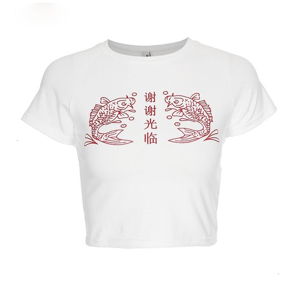 

womens designer t shirts women fashion women waist white t shirt summer cotton short character o neck cropped tee femme top