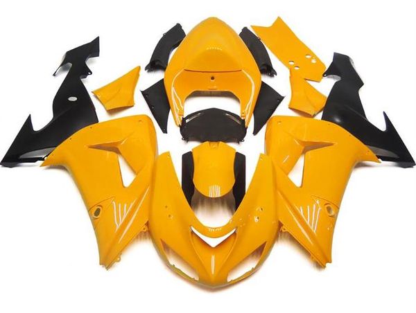 

4gifts new abs motorcycle fairings set fit for kawasaki ninja zx-10r zx10r 2006 2007 06 07 10r dark yellow