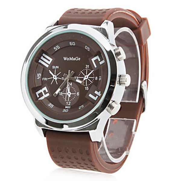 

2015 the new speed sells through / outdoor sports male silicone watch fashion fashion gift table, Slivery;brown