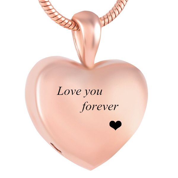 

ijd9357 stainless steel cremation jewelry rose gold heart shaped box pendant necklace memorial urns commemorative gift for women jewelry, Silver