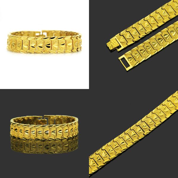 

man bracelet personality hip-hop width bracelet hand decorate eternity bridal wedding jewelry tiara sets red gold, Black