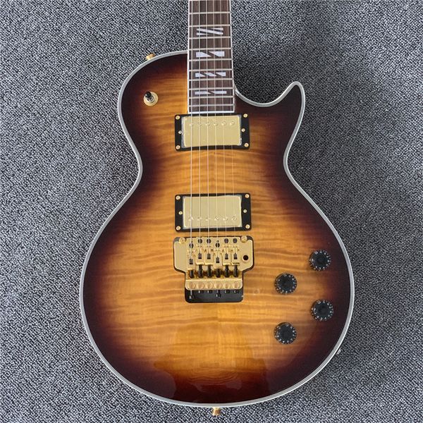 

factory wholesale electric guitar, rosewood fingerboard, maple flame