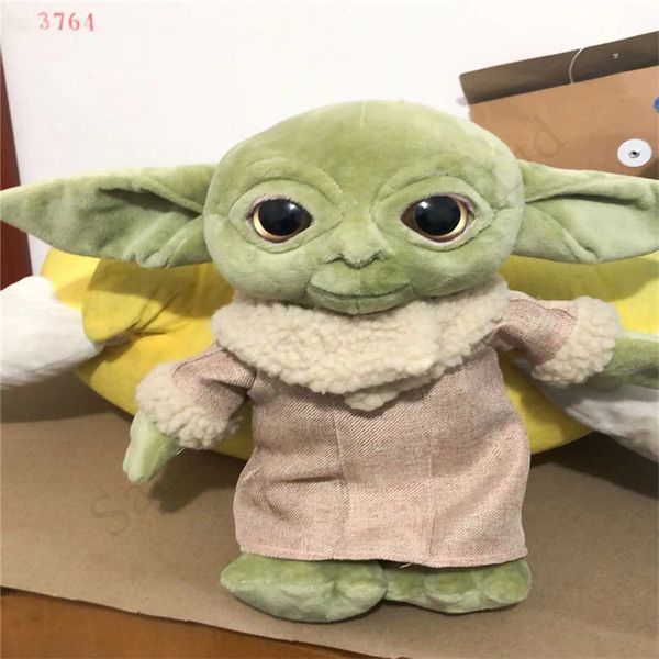 

2020 new arrival 30cm master baby yoda plush toys childs lovely mandalorian movie yoda baby stuffed soft dolls toys for kid gift new e1202