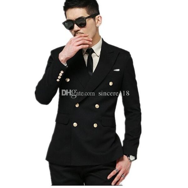 

fashionable black groom tuxedos,handsome slim fit men wedding groomsmen business party prom suits (jacket+pants+tie) w:829, Black;gray