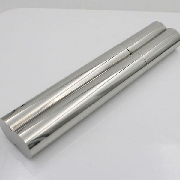 

stainless steel tube holder container smoking travel carry case 2 oz liquor flagon hip flask