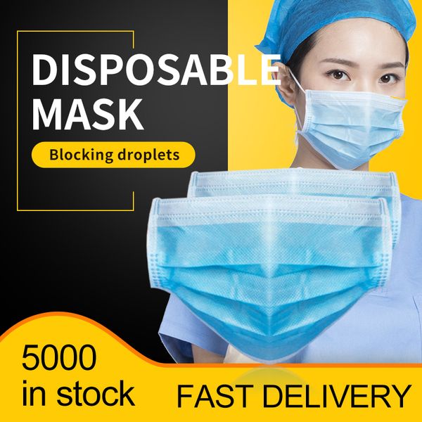 

factory price disposable face masks with elastic ear loop 3 ply breathable and comfortable for blocking dust air pollution protection pack