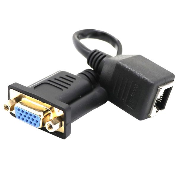 

vga female to rj45 female 15-pin pvc lan network cable network adapter