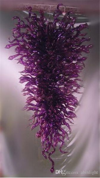 Художественный декор современный хрустальные люстры пурпурные мурано в стиле стеклян