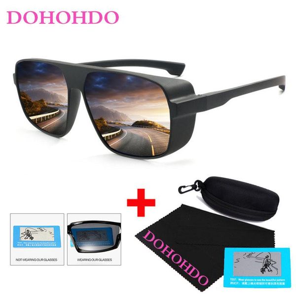 

dohohdo new polarized sunglasses vision men brands design women driving mirrors male sun glasses for men uv400 with box gnded
