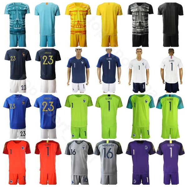 

france goalkeeper gk goalie soccer 1 hugo lloris jersey set 16 steve mandanda 23 areola football shirt kits uniform yellow black blue white