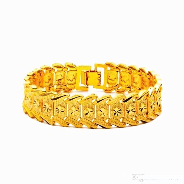 

gold star hip hop ювелирные изделия мужская 24k золото браслет star gold flower браслет rock street drop доставка, Black