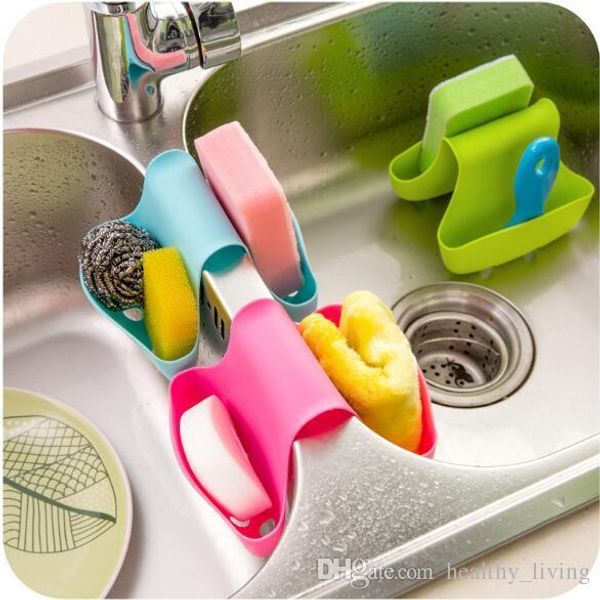 

new selling silicone double sink caddy saddle style kitchen organizer storage sponge holder rack tool draining rack kitchen tools