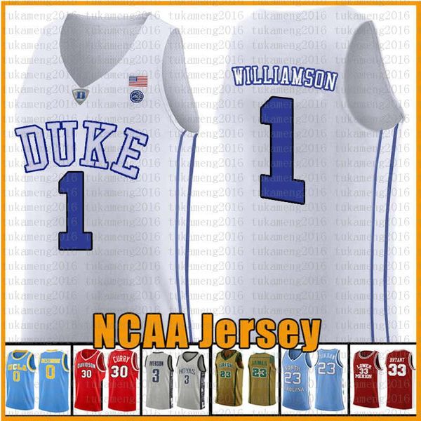 

1 zion williamson duke blue devils basketball jersey 2 cam reddish 5 rj barrett 32 christian laettner 4 j.j redick blue, Black