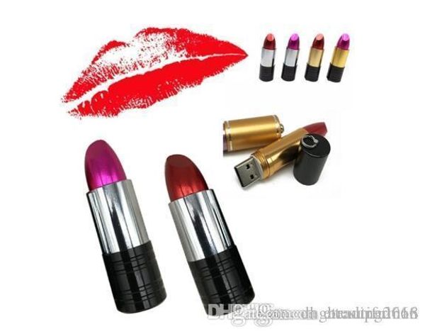 

hope 2019 new lipstick usb flash drive usb pen drive flash drive flash usb stick 3.0 metal rouge 128gb