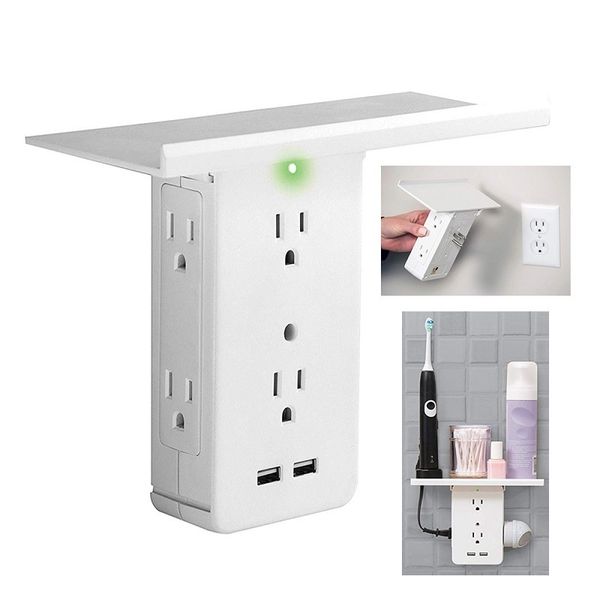 

switch socket rack socket 8- us standard multi-function bathroom ac power outlet rack with usb storage holder