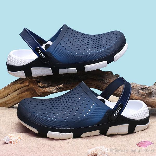 

fashion designer sandals jelly beach shoes men sandals casual shoes slippers beach flip-flops outdoor slippers hip-hop street sandals, Black