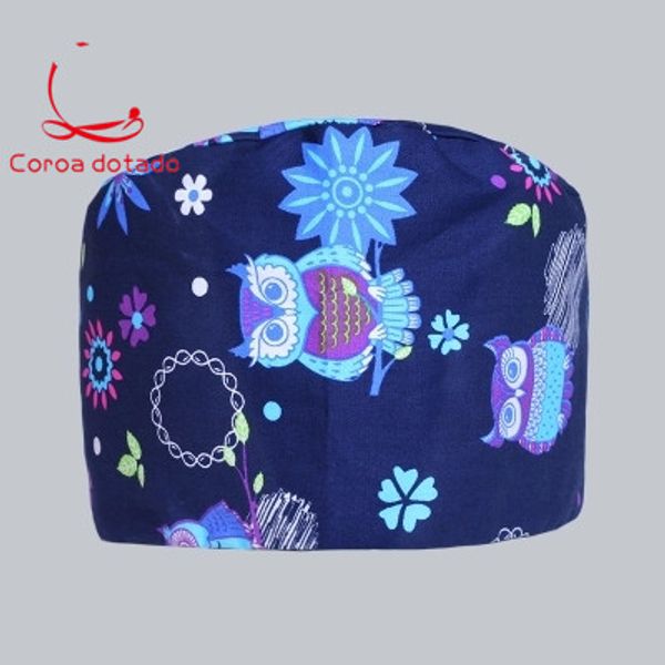 

coroa dotado surgical cap male and female doctors nurses cap operating room dental beauty salon printed gourd