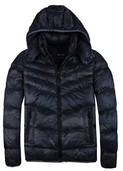 

men's camouflage winter warm coat padding jackette, Black
