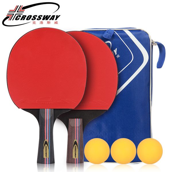 

table tennis racket with rubber pingpong paddle +balls short handle tennis table racket long handle offensive
