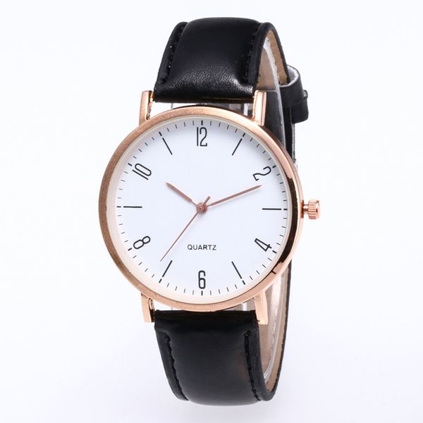 

leather strap wristwatch watchband fashion classic design workmanship big roung dial women quartz watch valentine gifts, Slivery;brown
