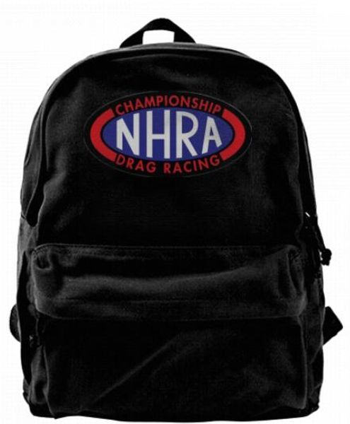 

NHRA Национальный дрэг-рейсинг мода холст дизайнер рюкзак для мужчин женщин подрос