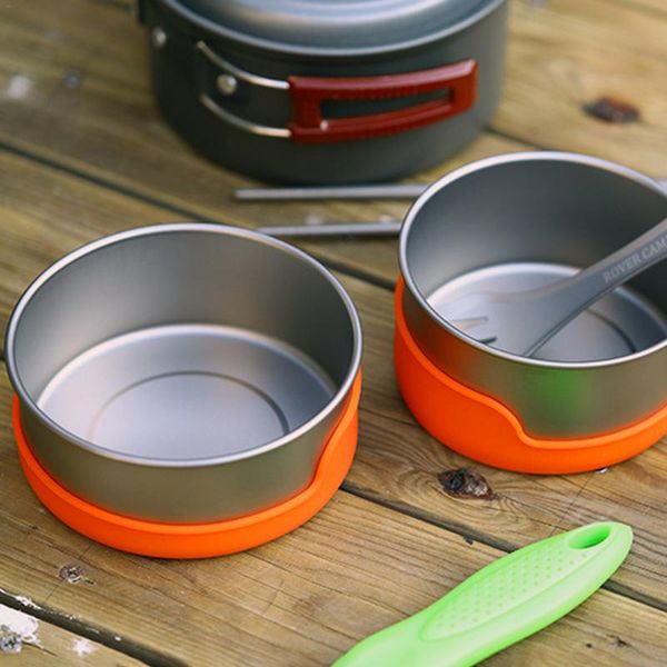 

titanium bowl outdoor travel camping picnic anti-scalding bowl 400ml easy to carry travel tableware