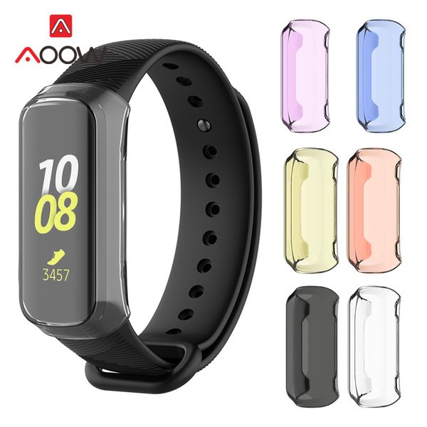 

ultra-thin soft tpu protective case for samsung galaxy fit-e sm-r375 smart wristband scratch proof full protection cover shell, Black;brown