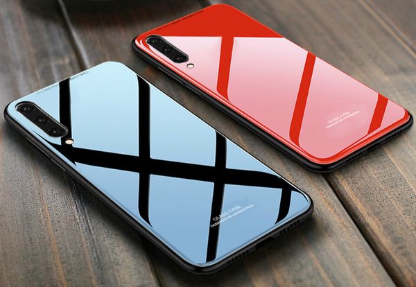 

Для Samsung Galaxy A10 A30 A40 A50 A70 M10 M20 M30 Чехол Роскошный Закаленное Стекло Мягкий Силиконов