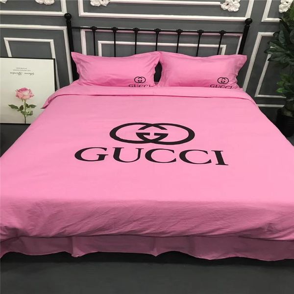 

new classic brand simple style bedding sets letter print bedding set european style soft duvet cover ing