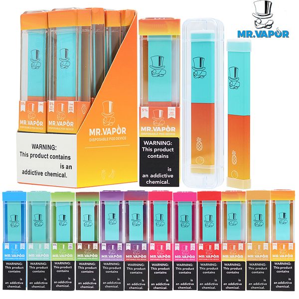 

Top MR.VAPOR Одноразовые устройства MR VAPOR Vape Pen Бобы Starter Kit 280mAh Аккумулятор 1,3 мл Картриджи 400Puffs Предварительно заполненные Mrvapor Ecig испаритель