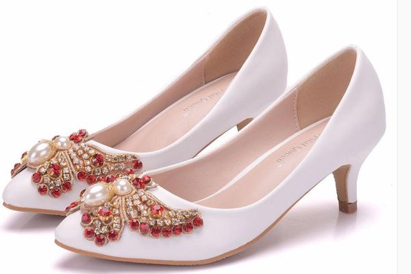 

2019 women's shoes in spring and autumn with new style high heel fine heel pointed end water drill bowknot@op362, Black