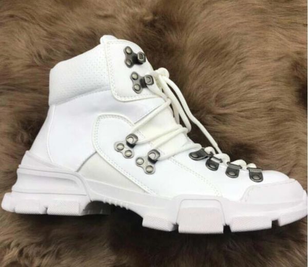 

flashtrek designer sneakers men casual high-ankle booties hiking military boot outdoor womens chunky shoes martin boots sneaker d09, Black