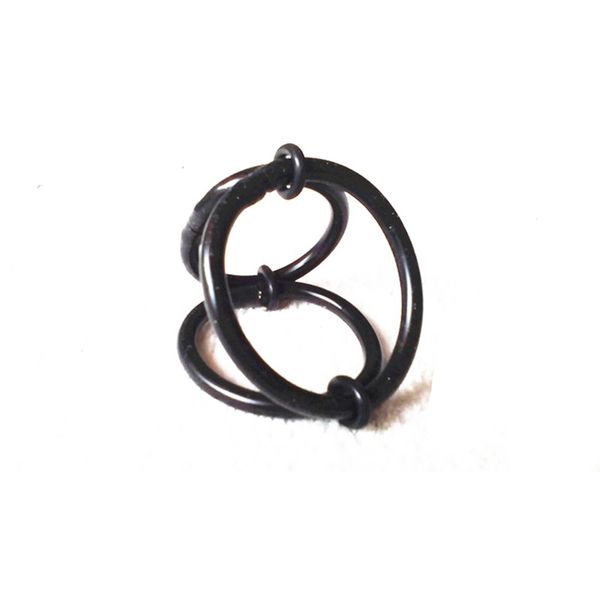 

adjustable ball and cock ring delay triple ring cage bondage gear torture fetish cbt pleasure toys for men black bx1030