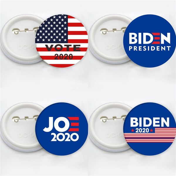 

8 styles joe biden brooch 2020 us presidential election biden badge tinplate election badge party favor 728