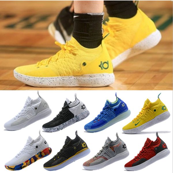 

2019 new kevin durant 11 basketball shoes men kd 11 gold/championship mvp finals sports shoes training sneakers running shoes size 7-12