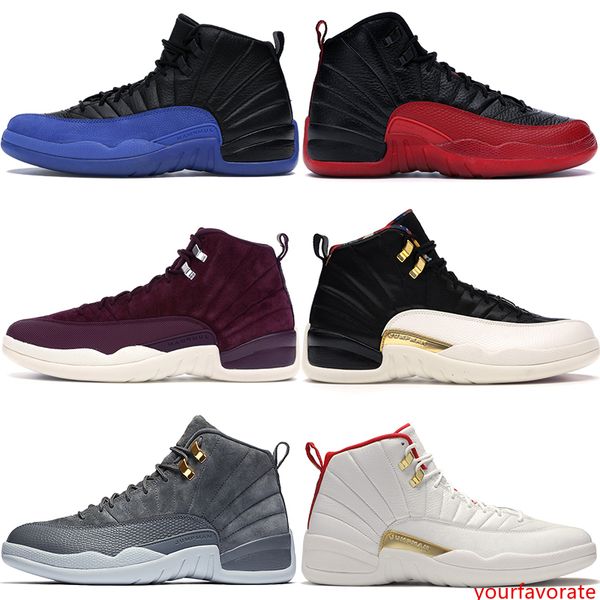 

2019 fiba black game royal jumpman 12 12s мужская баскетбольная обувь cny темно-серый французский синий крылья мужская дизайнерская обувь 40