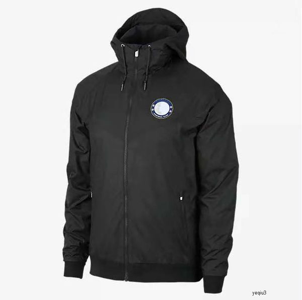 

designer men windbreaker football club team jackets sports fashion zipper with hood sportswear patchwork spring hot, Black;brown