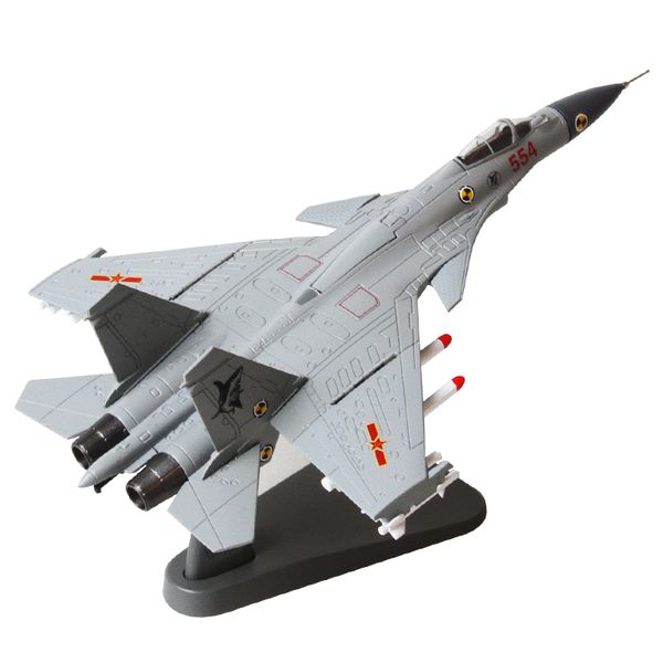 

1/100 scale fighter model china j-15 flying shark flanker-d carrier-based aircraft diecast metal plane model toy y200428