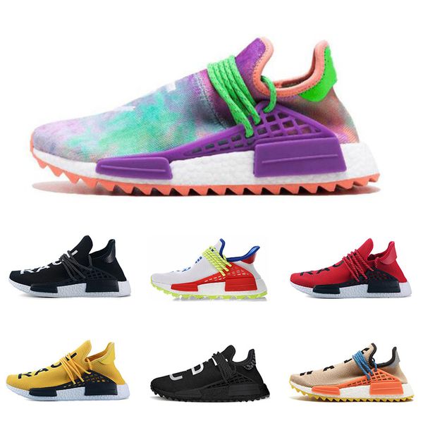 

factory discount human race running shoes red chalk coral blank canvas pharrell williams mens trainer women sneaker sports shoe size 5.5-12