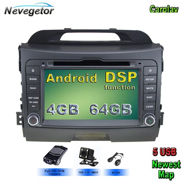 

5 usb android 9.0 car dvd multimedia radio player for kia sportage 2010 -2015 gps audio radio stereo head unit bt wifi