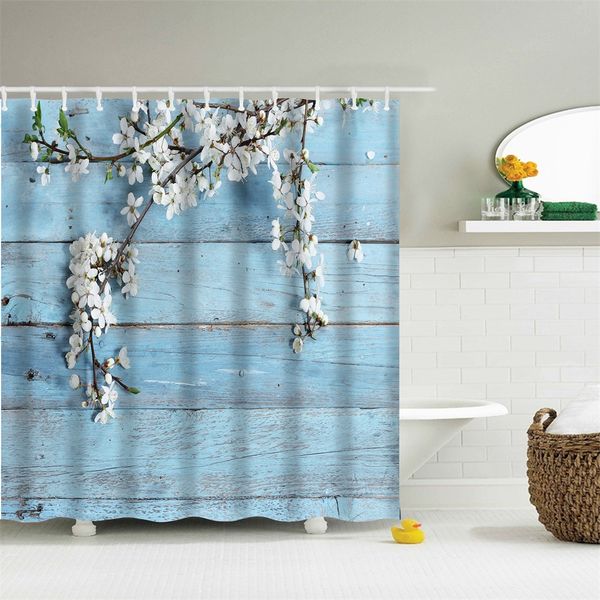 

blue white wood digital printing fabric waterproof and mildewproof