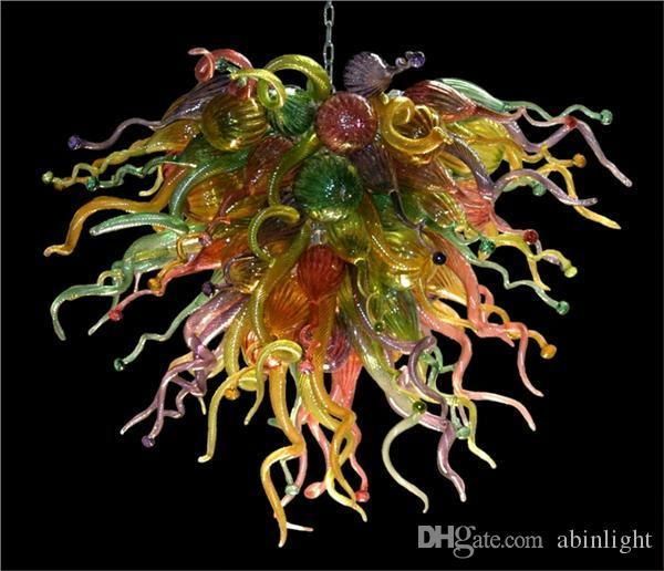

style handemade blown murano glass chandeliers modern art home decor borosilicate glass led hanging pendant lamps