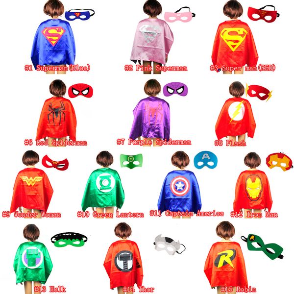

Hot Double Side Superhero мысы и маски для детей верхнего качества 30 Варианты шаржа детей Мысы партии Cosplay Хэллоуин костюмы