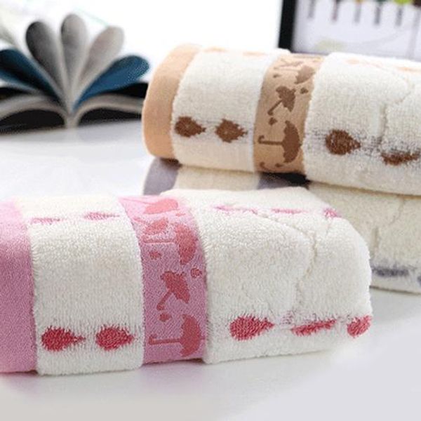 

towel 33 x 73cm soft umbrella waterdrop pattern home bath face hand washcloth for adults washcloths