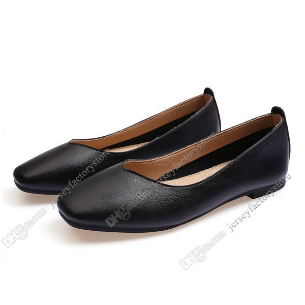 

ladies flat shoe lager size 33-43 womens girl leather nude black grey new arrivel working wedding party dress shoes seventy-three