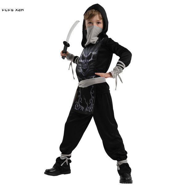 

m-xxl boys naruto anime cosplays kids children halloween warrior ninja costume carnival purim stage play masquerade party dress, Black;red