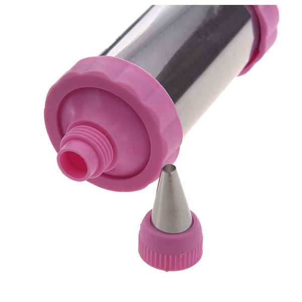 

cake, cupcake biscuit cookie decorating piping syringe with various nozzles-abux
